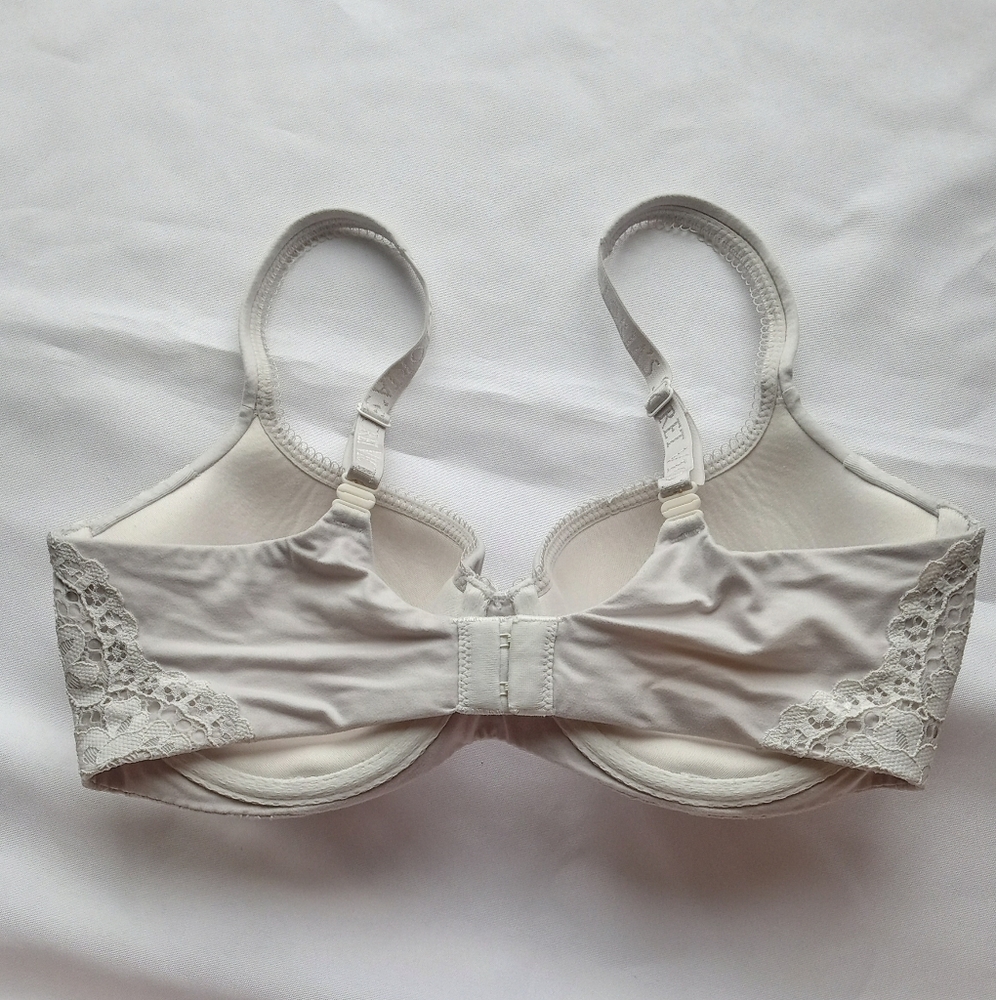 Body By Victoria VS Lightly Lined Demi Convertible White Floral Lace Multi Bra - Picture 5 of 15